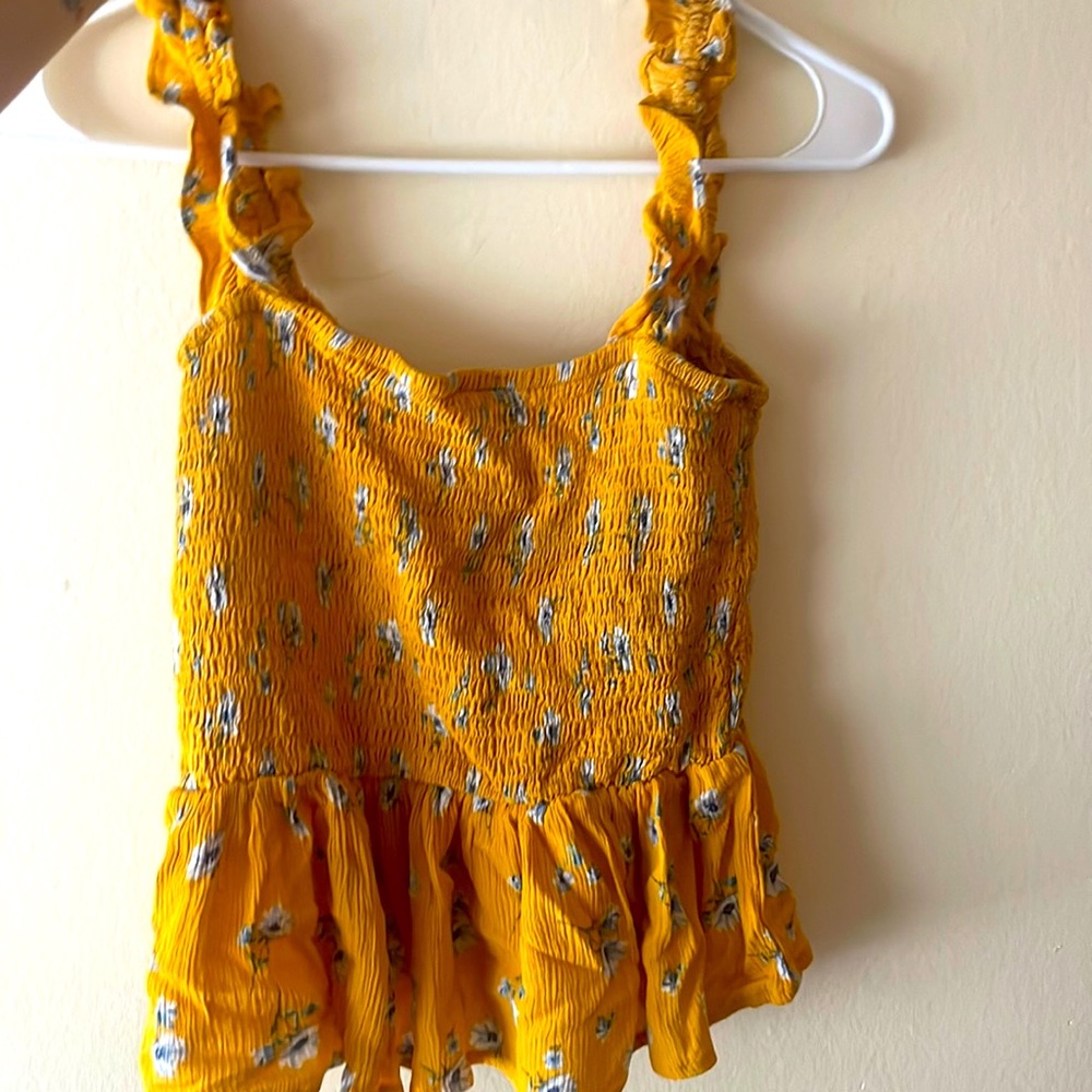 Yellow floral top